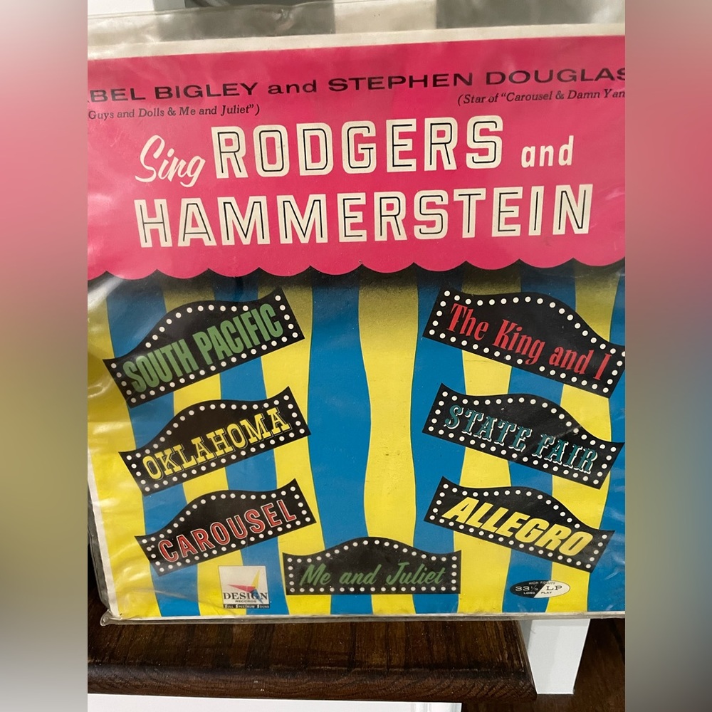 1957 Record Vinyl Album LP - Sing Rodgers and Hammerstein, Bigley & Douglas